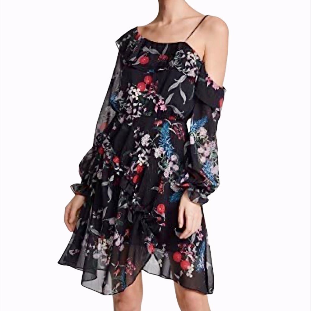 Keepsake Paperthin Off One Shoulder Dress M - Picture 3 of 12